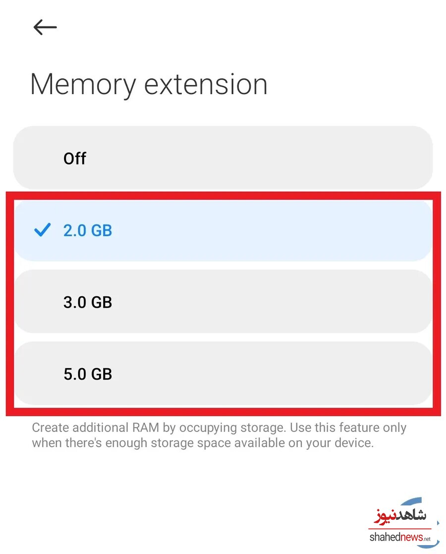 Memory Extension